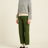 Susan Sweater Navy & Green Stripe