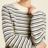 Susan Sweater Navy & Green Stripe