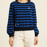 Cobalt and Navy Detailed Ryann Sweater