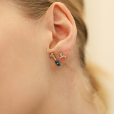 Small Gold Hummingbird Studs