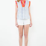 Two Toned Blue and Orange Top