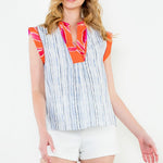Two Toned Blue and Orange Top