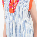 Two Toned Blue and Orange Top