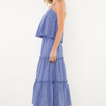 Easy Tiered Blue and White Skirt