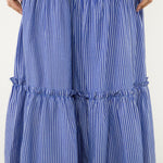 Easy Tiered Blue and White Skirt