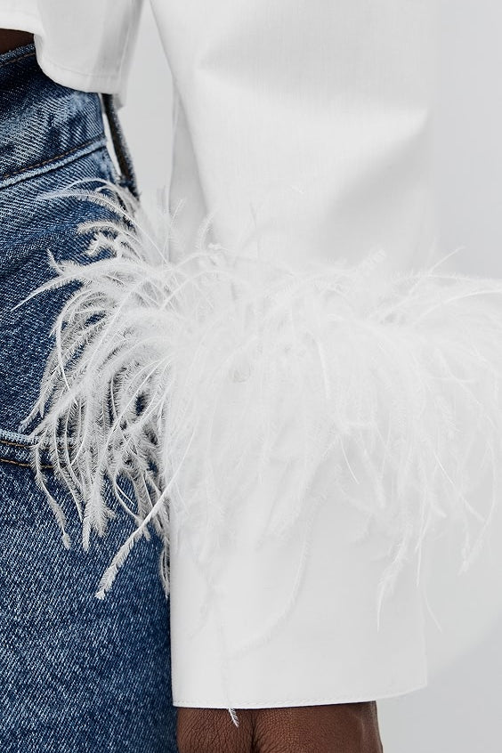 Largaux Feather Top Optic White