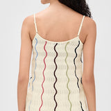 Gigi Knit Tank Cream/ Black