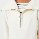 Vine Half Zip Ivory