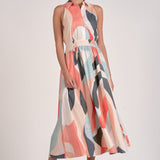 Collared Maxi Dress Multi Prism