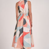 Collared Maxi Dress Multi Prism