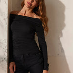 Regina Off the Shoulder Top Black