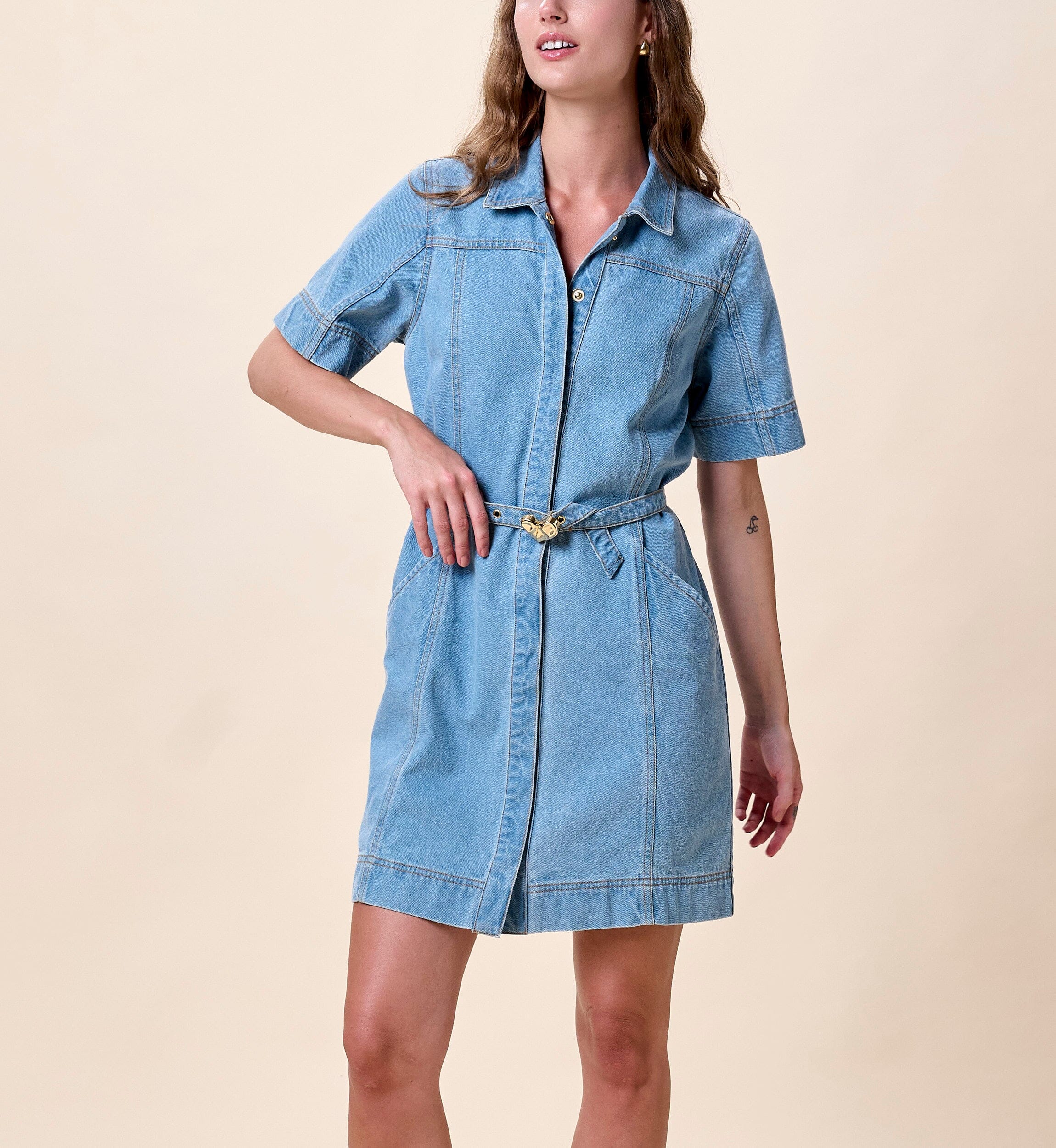 Whitney Denim Dress Light Denim