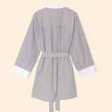 Louie Dress Slate Black Stripe