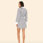Louie Dress Slate Black Stripe