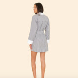 Louie Dress Slate Black Stripe