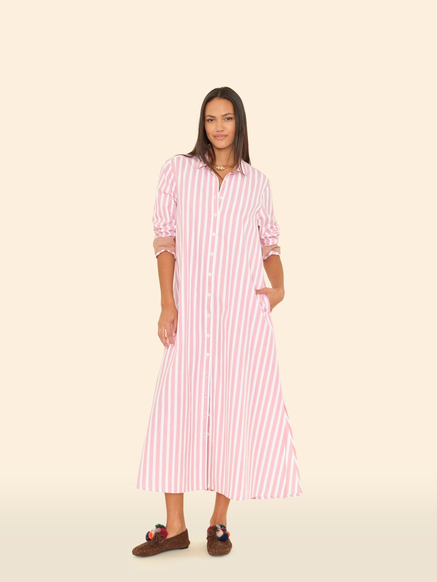 Boden Dress Rosebud Stripe