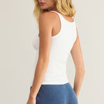 Second Skin Racer Tank White