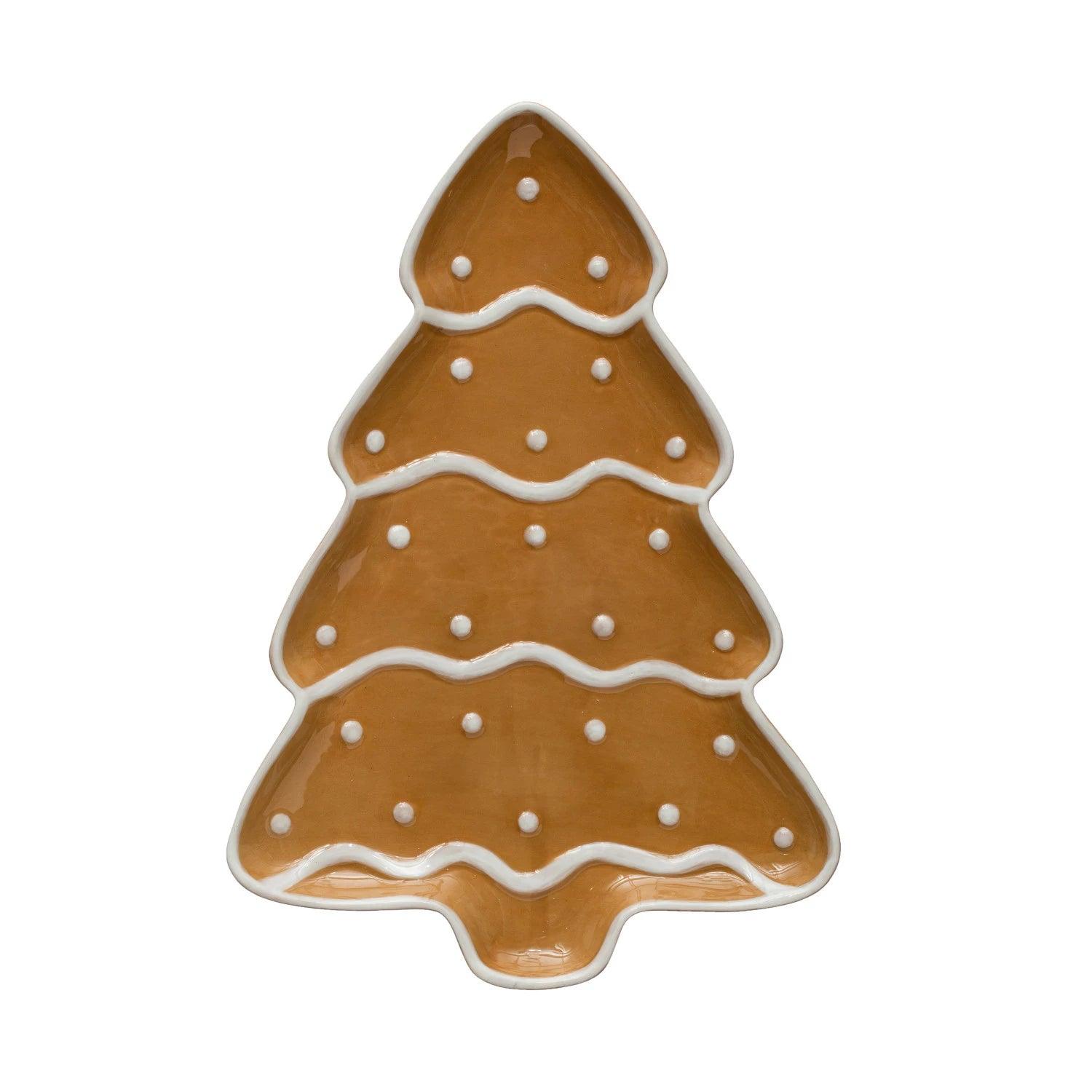 Holiday Gingerbread Tree Platter