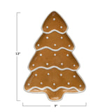 Holiday Gingerbread Tree Platter