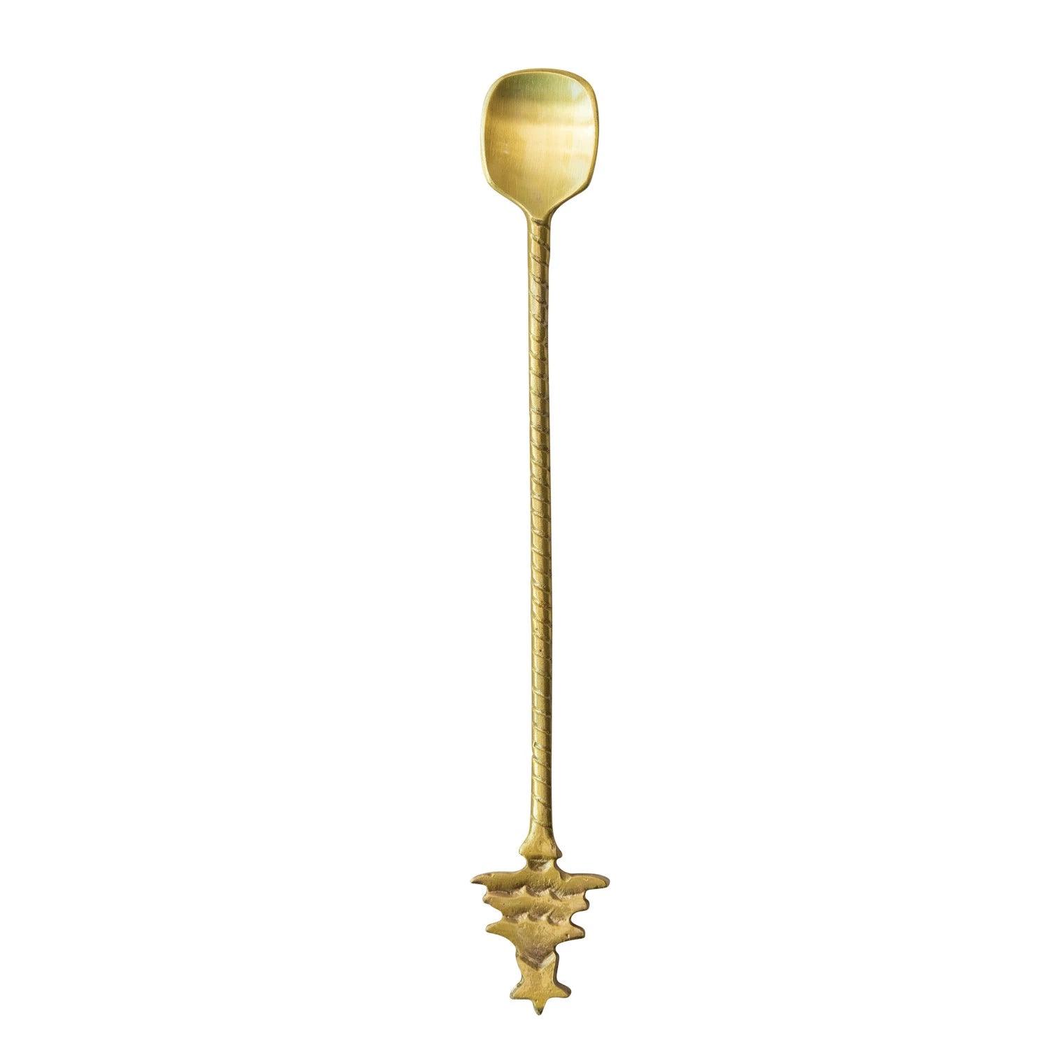 Brass Holiday Tree Cocktail Stirrer