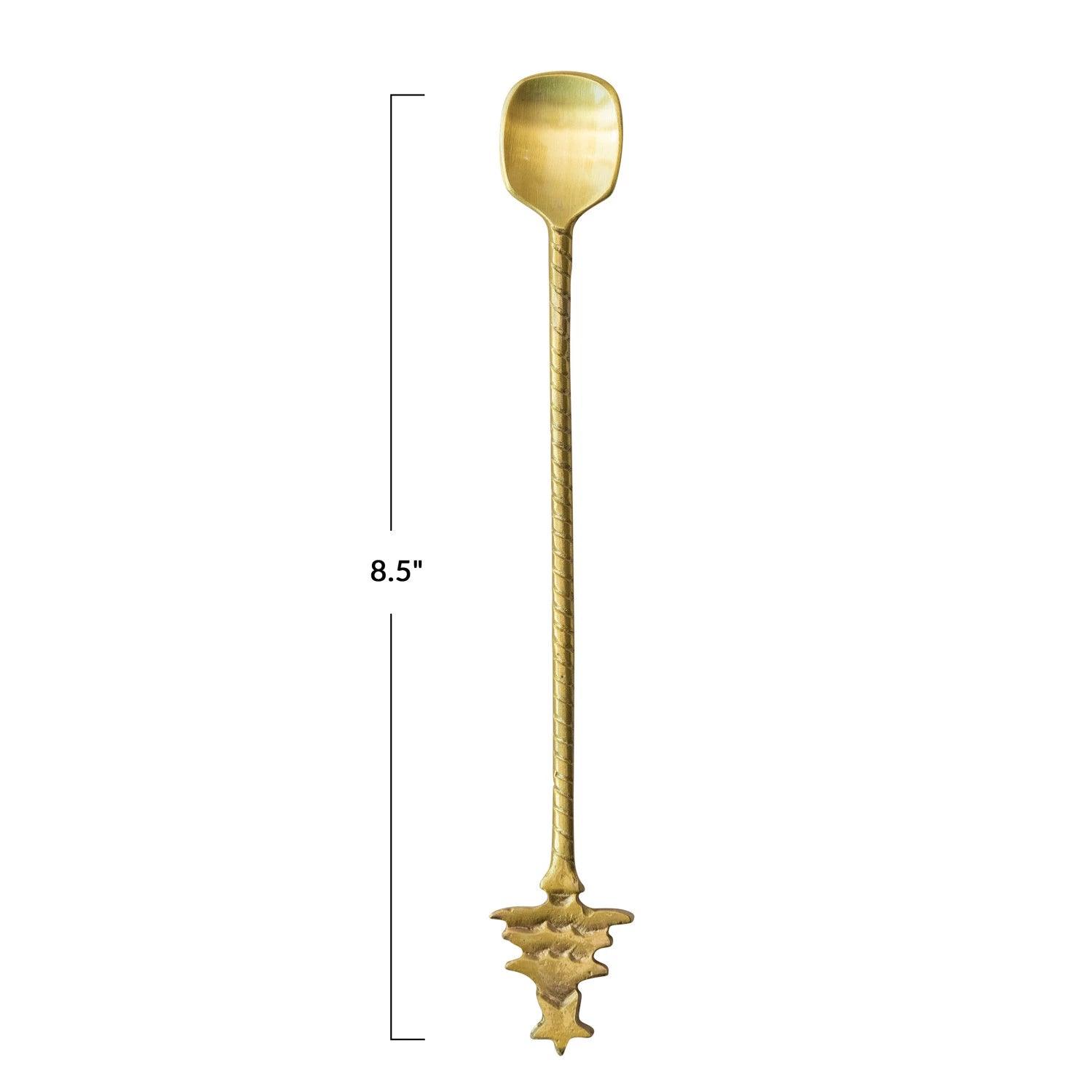 Brass Holiday Tree Cocktail Stirrer