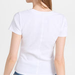 Sirena Short Sleeve Scoop Neck Tee White