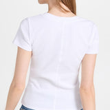 Sirena Short Sleeve Scoop Neck Tee White