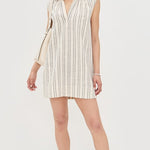 Minna Stripe Mini Dress Sea Salt