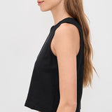 Sloane Linen Top Black