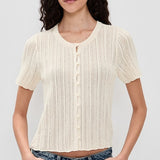 Starboard Crochet Top Linen